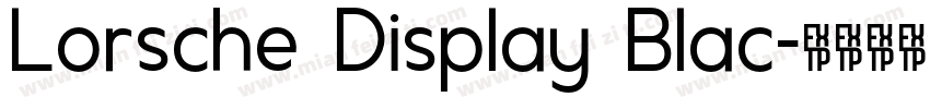 Lorsche Display Blac字体转换